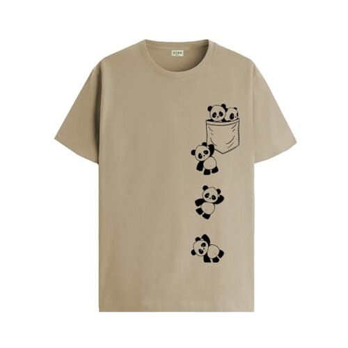 ADRO Men's Solid Regular Fit T-Shirt (RN24-POC-BE_Beige