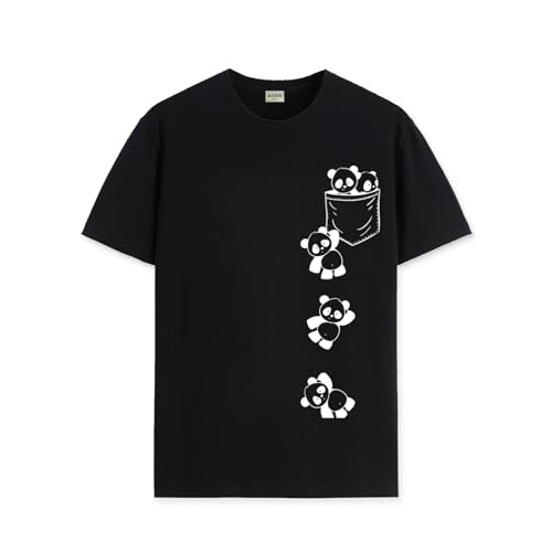 ADRO Men's Solid Regular Fit T-Shirt (RN24-POC-BL_Black