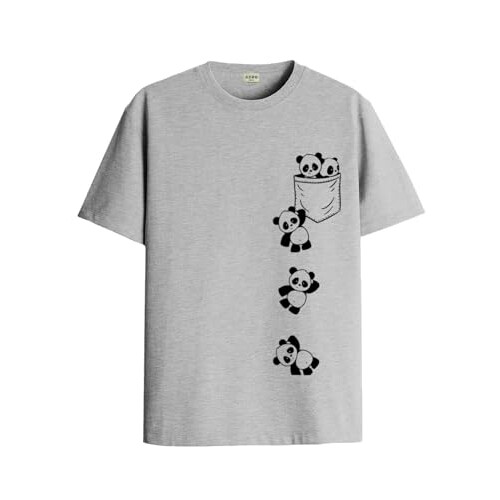 ADRO Men's Solid Regular Fit T-Shirt (RN24-POC-GR_Grey