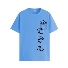 ADRO Men's Solid Regular Fit T-Shirt (RN24-POC-SK_Sky Blue