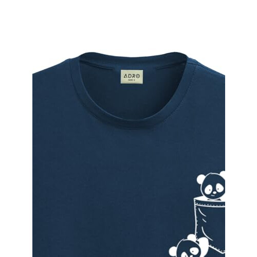 ADRO Heren Solid Regular Fit T-shirt (RN24-POC-SB_Teal 1
