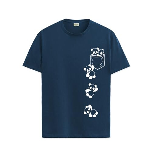 ADRO Heren Solid Regular Fit T-shirt (RN24-POC-SB_Teal