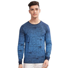 ADRO Full Sleeve Tshirt for Men | Printed T Shirt for Men | 100% Cotton Tshirt | Full Sleeve T-Shirt | Mens Full Sleeves T Shirts |FR5-24-PRI-NB-L Blu
