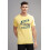 ADRO Heren Solid Regular Fit T-shirt (RN24-DBA-LY_Lichtgeel 3