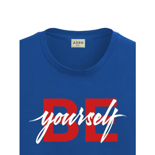 ADRO Heren Solid Regular Fit T-shirt (RN24-BYO-RB_Royal Blue 1