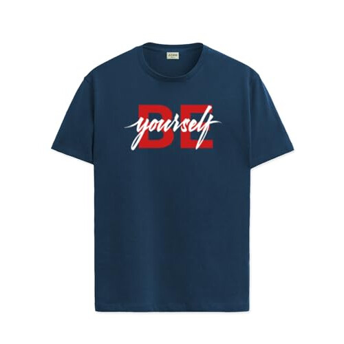 ADRO Heren Solid Regular Fit T-shirt (RN24-BYO-SB_Teal