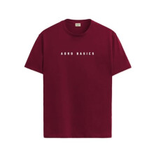 Maglietta ADRO da uomo | Maglietta stampata da uomo | Maglietta 100% cotone | Maglietta stampata | Magliette | RN24-AR2-MR-XL Bordeaux