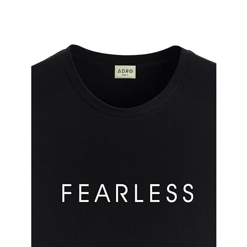 ADRO Men's Solid Regular Fit T-Shirt (RN24-FRL-BL_Black 1
