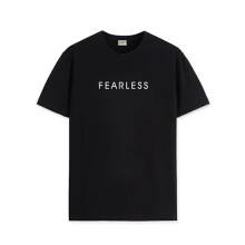 T-shirt ADRO da uomo tinta unita vestibilit   regolare (RN24-FRL-BL_Nero