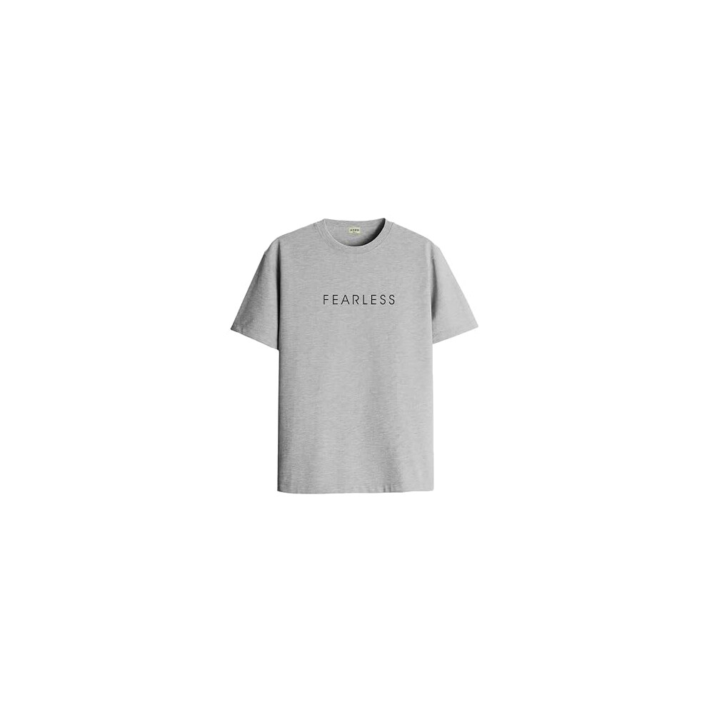 T-Shirt Adro Pour Homme | T-Shirt Imprim Pour Homme | T-Shirt 100 % Coton | T-Shirt Imprim | T-Shirts | RN24-FRL-GR-XL Gris-image