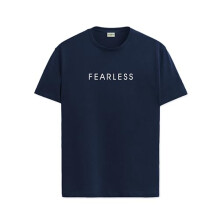 ADRO Men's Solid Regular Fit T-Shirt (RN24-FRL-NB_Navy Blue