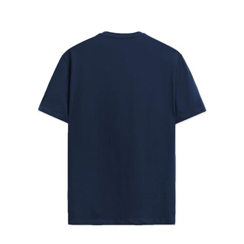 ADRO Heren Solid Regular Fit T-shirt (RN24-AR2-NB_Navy Blue 2