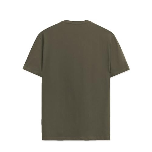 ADRO Heren Solid Regular Fit T-shirt (RN24-FRL-OL_Olive 2