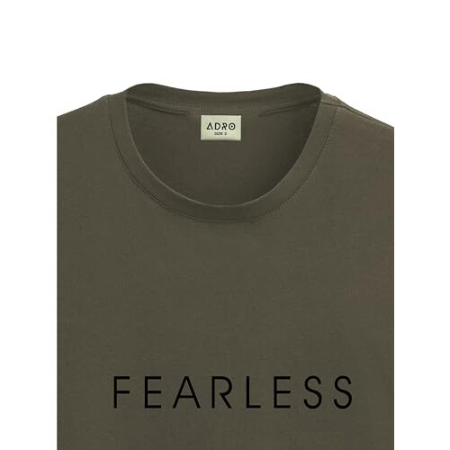 ADRO Heren Solid Regular Fit T-shirt (RN24-FRL-OL_Olive 1