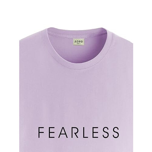ADRO Heren Solid Regular Fit T-shirt (RN24-FRL-PU_Paars 1