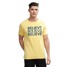 ADRO T-shirt voor heren | Bedrukt T-shirt voor heren | 100% katoenen T-shirt | Bedrukt T-shirt | T-shirts | RN24-INV-LY-S lichtgeel