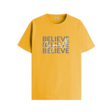 ADRO Heren Solid Regular Fit T-shirt (RN24-INV-MU_Mustard