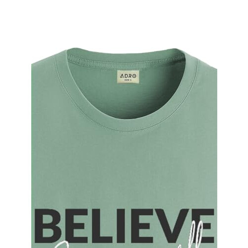 ADRO Heren Solid Regular Fit T-shirt (RN24-INV-PT_Pista 1