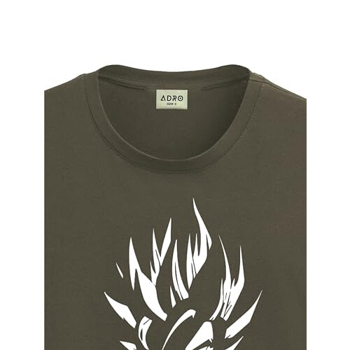 ADRO Men's Solid Regular Fit T-Shirt (RN24-GOK-OL_Olive 1
