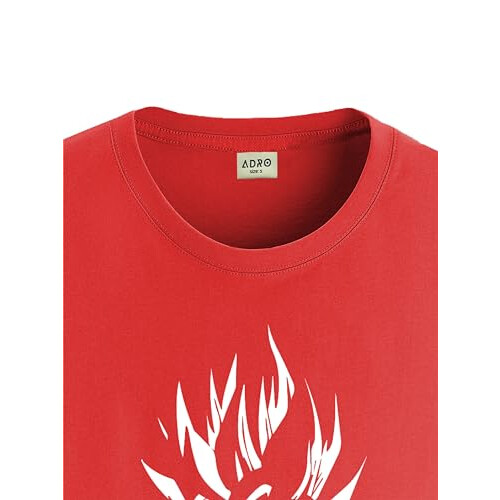 ADRO Men's Solid Regular Fit T-Shirt (RN24-GOK-RD_Red 1