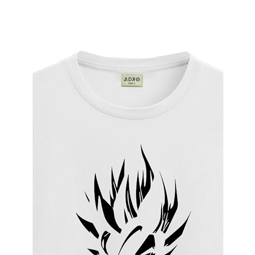 ADRO Men's Solid Regular Fit T-Shirt (RN24-GOK-WH_White 1
