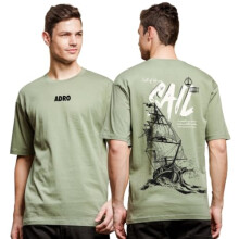 Camiseta de corte holgado liso para hombre ADRO (OVR24-L1-SAIL-OL_Olive)