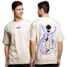 ADRO Oversize T Shirt for Men | Drop Shoulder Cotton T Shirt | Anime Oversize T-Shirt | Luffy T Shirt Gear 5| Trendy Front and Back Printed T Shirt|OV