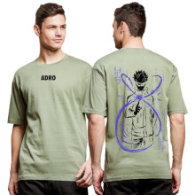 ADRO Oversize T Shirt for Men | Drop Shoulder Cotton T Shirt | Anime Oversize T-Shirt | Luffy T Shirt Gear 5| Trendy Front and Back Printed T Shirt|OV