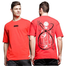 ADRO Oversize T Shirt for Men | Drop Shoulder Cotton T Shirt | Anime Oversize T-Shirt | Luffy T Shirt Gear 5| Trendy Front and Back Printed T Shirt|OV