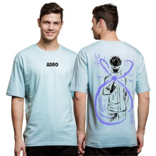 ADRO Oversize T Shirt for Men | Drop Shoulder Cotton T Shirt | Anime Oversize T-Shirt | Luffy T Shirt Gear 5| Trendy Front and Back Printed T Shirt|OV