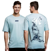 ADRO Oversize T Shirt for Men | Drop Shoulder T Shirt | Mens Oversize T-Shirt | 220 GSM Cotton Oversize Tshirt | Trendy Front and Back Printed T Shirt