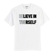 ADRO Believe in Yourself Design Bedrukt T-shirt voor heren (RNR-S36-YOU-WH_White_2XL)