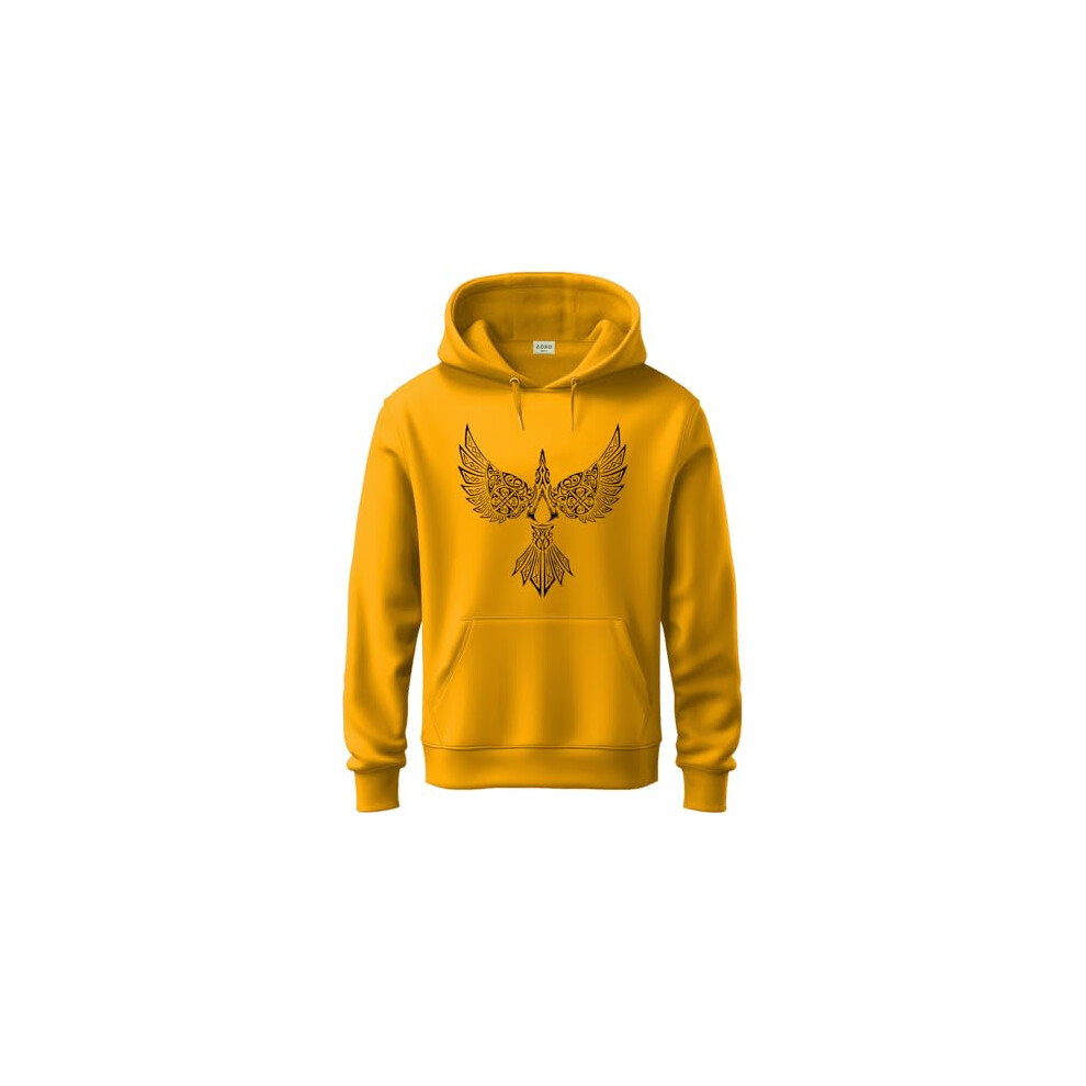 Adro Herren-Kapuzenpullover Mit Baumwollkragen (H24-Bird-Mu_Mustard-image
