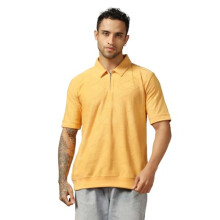 Leriya Fashion Mens t Shirt | Textured t Shirts for Men| Oversized t-Shirt for Men (Small, Yellow)