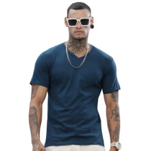 ADRO V-Neck T Shirt for Men, 100% Cotton Vneck Tshirt is Ideal for Casual wear, Workouts and Loungewear, Adding a Stylish Touch.|VN24-PLN-SB-L Teal
