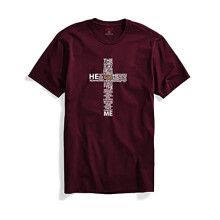 P  nske bavlnen   tricko s potlacou God Cotton od ADRO (R21-M-GOD-MR_Maroon_L)