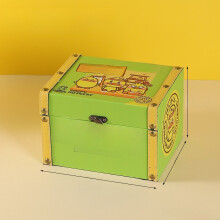(Green Motivate) Organizer Wooden Desk With Cartoon Duck Design For Kids Room Office And Use