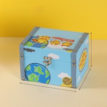 (Light Blue ) Organizer Wooden Desk With Cartoon Duck Design For Kids Room Office And Use