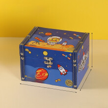 (Blue A) Wooden Organizer Desk With Cartoon Duck Design For Kids Room Use Office And