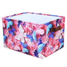 (Butterfly) Butterfly Elephant Rabbit Bear Flower 3d Print Clothes Basket Storage Foldable