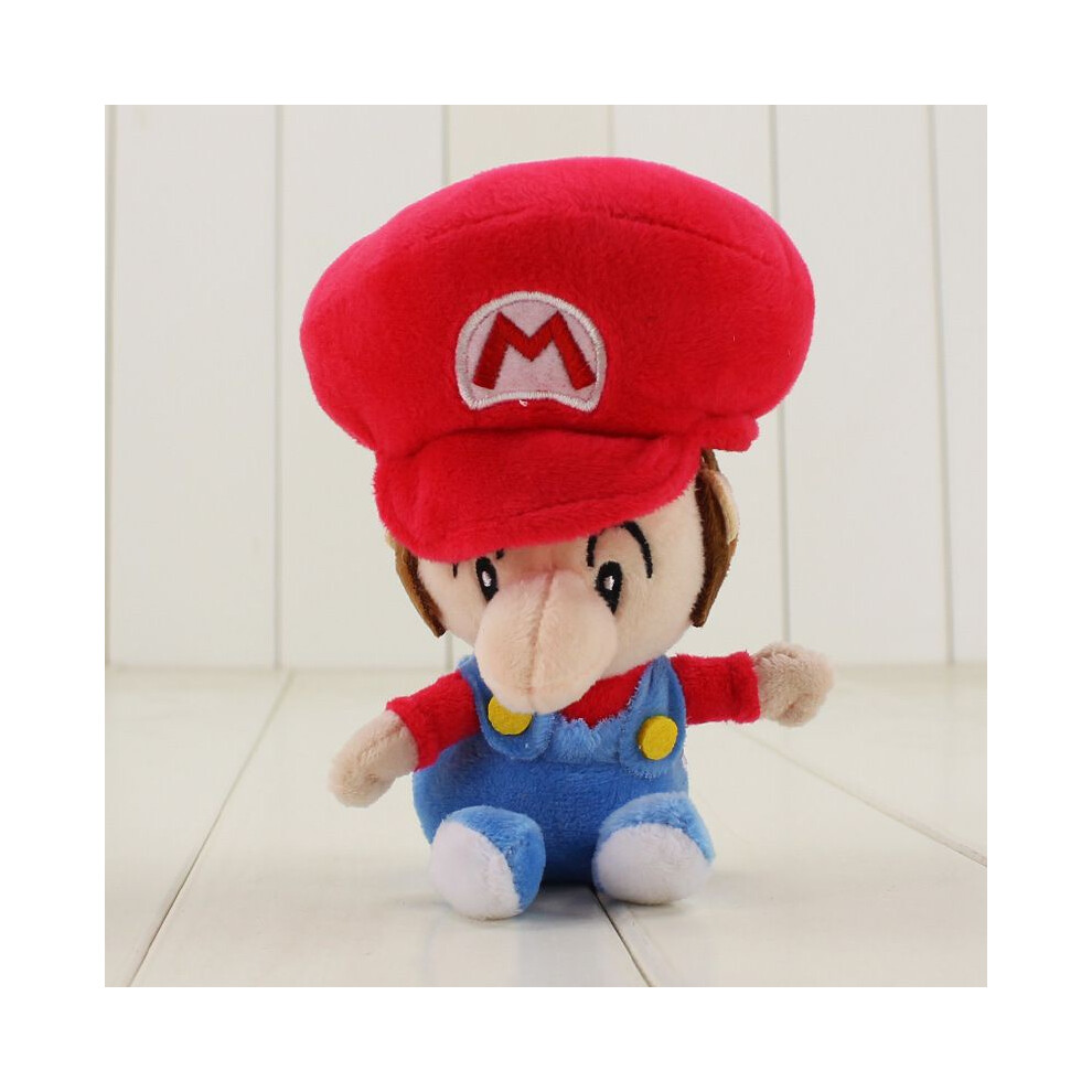 (Red, 17cm/6.7in) Bros Super Mario Run Baby Mario Luigi Plush Toy Stuffed Animal Gift 67" Doll