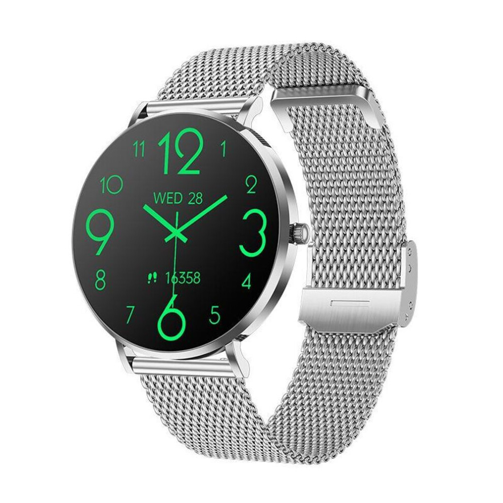 (silver) T8 Pro Fashion Women Smart Watch Amoled 1.32inch Bt Calling Ai Voice Sport Fitness Tracker T8pro Ladies Ultra Thin Smartwatch