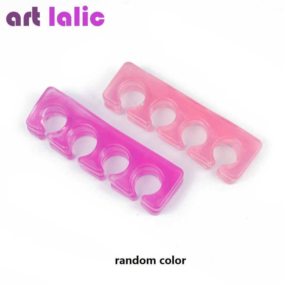 2 Pcs/pack Silicone Soft Foam Toe Separator/finger Spacer For Manicure Flexible Soft Nail Tool