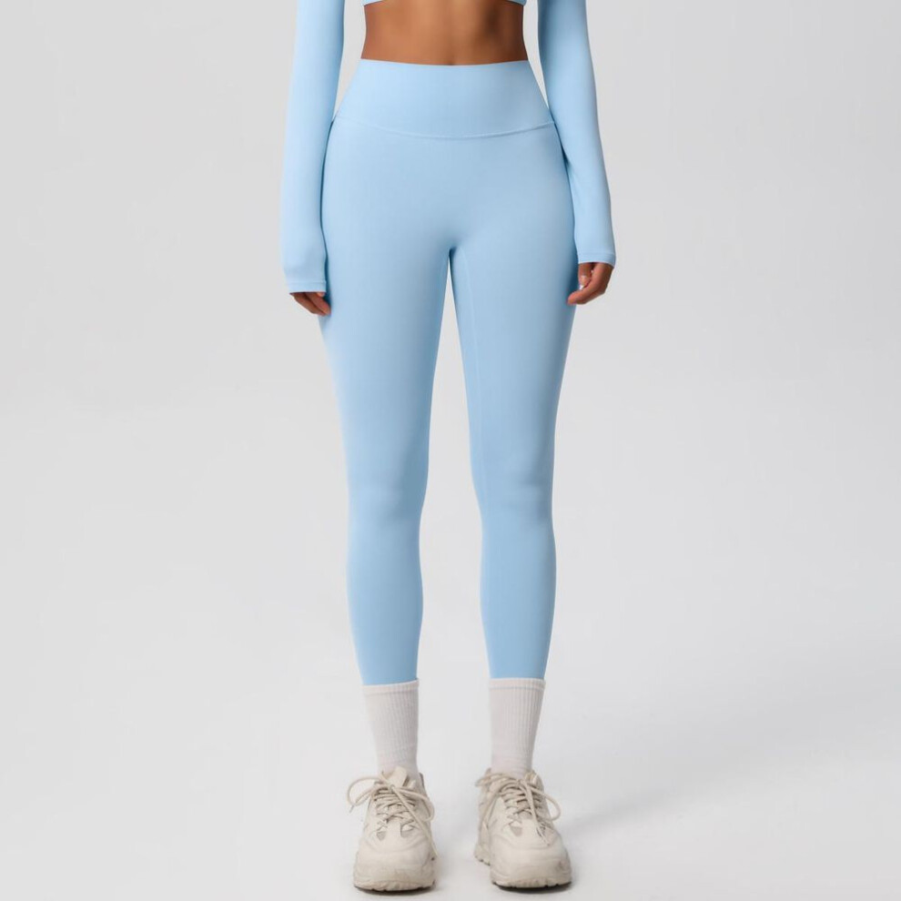 (sky blue, XL) Women High Quality Sport Leggings Yoga Pants Compressed Quick-dry Super Elastic Suitable For Running Fitness Training Yoga