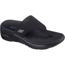 (Black, 5 (Adults')) Skechers Go Walk Arch Fit 2.0 Polyester Women's Black Sandals