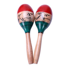 1 par de maracas de madeira grande 25 cm instrumento musical educacional brinquedo para crianças maraca infantil