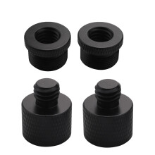 Adaptador de rosca de microfone de 4 peças 5/8 fêmea para 3/8 macho e parafuso para montagem em suporte