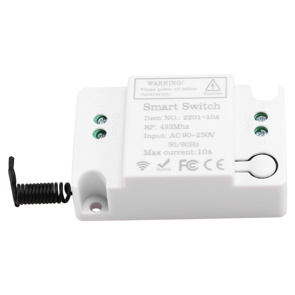 220V Mini Relay Receiver 1Ch Single Channel Wireless Remote Control Switch 10A 4852404195051