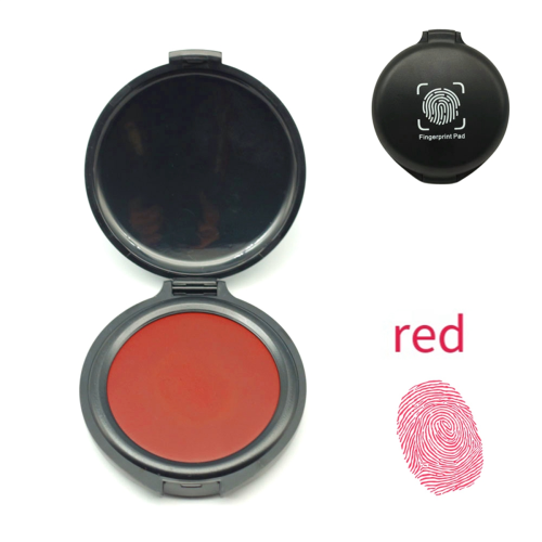 Fingerprint Ink Pad No-Wash Quick-Drying Portable - Red 2