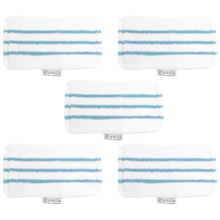Pack of 5 Washable Microfiber Pads for Steam Mop Replacement Cover Compatible with FSM1616, FSM1630